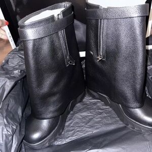 Givenchy shark biker boots